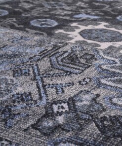 Patchwork Teppich - Fade Dreamer Schwarz/Bunt - close up materiaal, thumbnail Patchwork Teppich - Fade Dreamer Schwarz/Bunt - close up materiaal, thumbnail