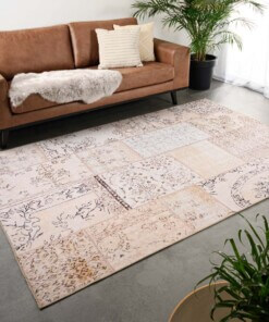 Patchwork Teppich - Fade Heritage Beige - sfeer, thumbnail