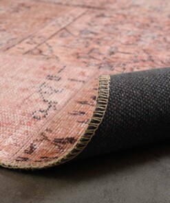 Patchwork Teppich - Fade Heritage Beige/Terrakotta - close up vouw, thumbnail