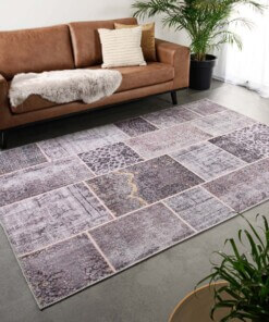 Patchwork Teppich - Fade Heritage Taupe - sfeer