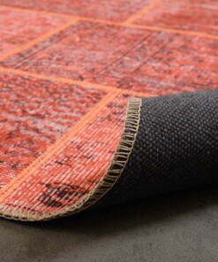 Patchwork Teppich - Fade Heritage Terrakotta - close up vouw, thumbnail