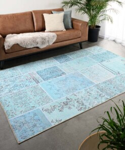 Patchwork Teppich - Fade Heritage Turquoise - sfeer