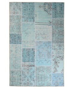 Patchwork Teppich - Fade Heritage Turquoise - overzicht boven