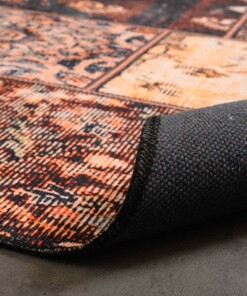 Patchwork Teppich - Fade No.1 Gold/Braun - close up vouw, thumbnail Patchwork Teppich - Fade No.1 Gold/Braun - close up vouw, thumbnail