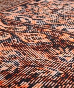 Patchwork Teppich Rund - Fade No.1 Gold/Braun - close up materiaal, thumbnail