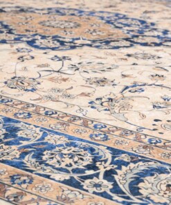 Perserteppich Waschbar - Moderna Blau - close up materiaal, thumbnail Perserteppich Waschbar - Moderna Blau - close up materiaal, thumbnail