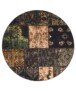 Patchwork Teppich Rund - Fade No.1 Gold/Braun - overzicht boven, thumbnail