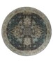 Vintage Teppich Rund - Fade No.2 Blau - overzicht boven, thumbnail