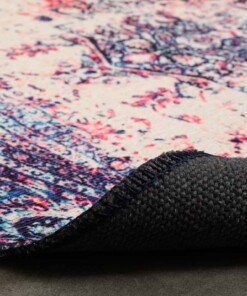 Vintage Teppich Rund - Fade No.2 Bunt - close up vouw, thumbnail