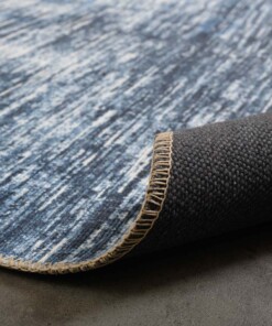 Vintage Teppich - Fade Blend Blau - close up vouw, thumbnail