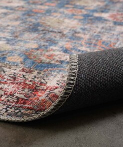 Vintage Teppich - Fade Oasis Blau/Rot - close up vouw, thumbnail Vintage Teppich - Fade Oasis Blau/Rot - close up vouw, thumbnail