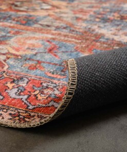 Vintage Teppich - Fade Opulence Rot - close up vouw, thumbnail