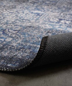 Vintage Teppich - Fade Stellar Blau/Silber - close up vouw, thumbnail Vintage Teppich - Fade Stellar Blau/Silber - close up vouw, thumbnail