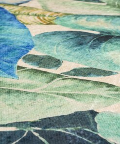 Teppich Dschungel Waschbar - Moderna Grün/Blau - close up materiaal, thumbnail Teppich Dschungel Waschbar - Moderna Grün/Blau - close up materiaal, thumbnail