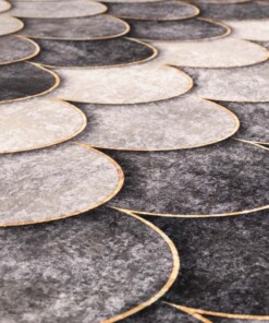 Waschbarer Teppich - Moderna Grau - close up materiaal, thumbnail Waschbarer Teppich - Moderna Grau - close up materiaal, thumbnail