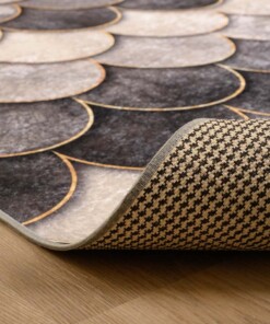 Waschbarer Teppich - Moderna Grau - close up vouw, thumbnail Waschbarer Teppich - Moderna Grau - close up vouw, thumbnail