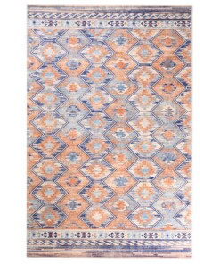 Boho Teppich Waschbar - Moderna Blau - overzicht boven, thumbnail Boho Teppich Waschbar - Moderna Blau - overzicht boven, thumbnail