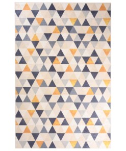 Teppich Geometrische Muster Waschbar - Moderna Blau/Gelb - overzicht boven