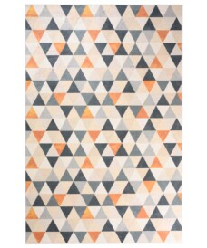 Teppich Geometrische Muster Waschbar - Moderna Grün/Gelb - overzicht boven, thumbnail