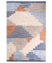Retro Teppich Waschbar - Moderna Blau - overzicht boven, thumbnail