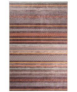 Retro Teppich Waschbar - Moderna Braun/Bunt - overzicht boven, thumbnail Retro Teppich Waschbar - Moderna Braun/Bunt - overzicht boven, thumbnail