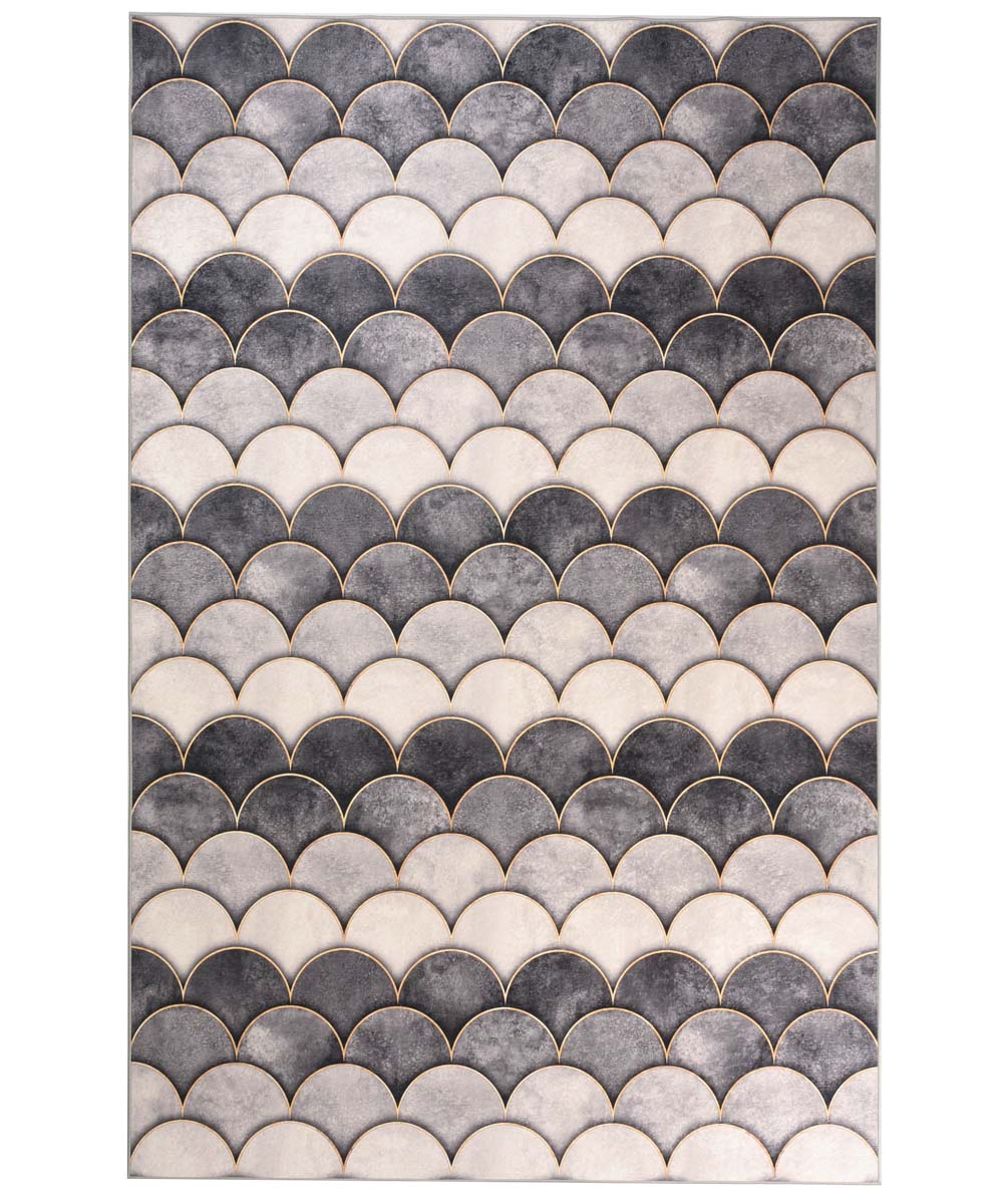 Waschbarer Teppich - Moderna Grau - overzicht boven Waschbarer Teppich - Moderna Grau - overzicht boven