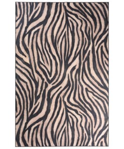 Teppich Zebra Waschbar - Moderna Schwarz/Braun - overzicht boven