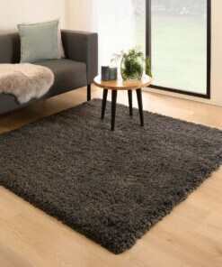 Teppich Quadratisch Hochflor - Cozy Shaggy Dunkelgrau