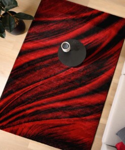Teppich Modern - Vision Rot/Schwarz
