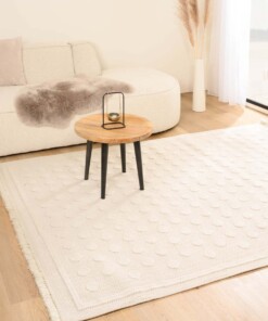 Teppich - Knit Dots Weiß
