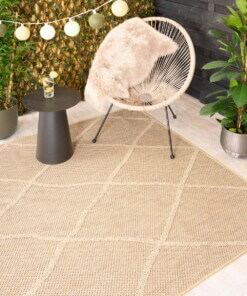 Outdoor Teppich Rautenmuster - Retreat Beige