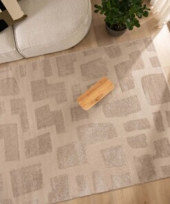 Teppich Quadratisch Skandinavisch - Contour Stone Beige