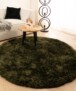 Shaggy Teppich Rund - Meadow Smaragdgrün