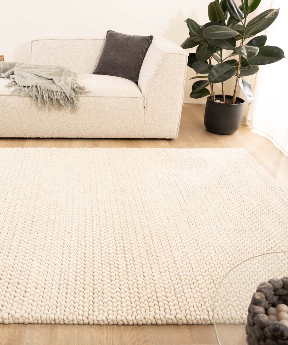 Wollteppich - Løkke Creme Wollteppich - Løkke Creme