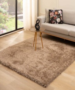 Teppich Quadratisch Hochflor - Posh Velours Beige