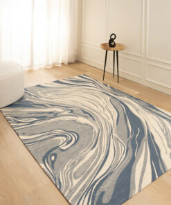 Teppich Marmor Optik - Weave Marble Grau/Blau