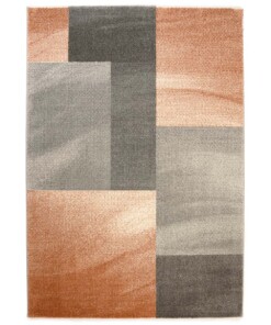 Teppich Kariert - Aria Orange/Grau - overzicht