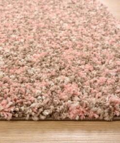 Hochflor Teppich Meliert - Blend Rosa/Beige - close up