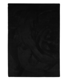 Flauschiger Teppich Kurzflor - Plush Schwarz - overzicht, thumbnail
