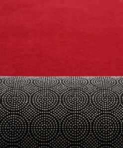 Flauschige Laüfer Kurzflor - Plush Rot - close up, thumbnail