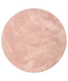 Teppich Rund Flauschig Kurzflor - Plush Rosa - overzicht, thumbnail