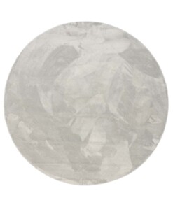 Teppich Rund Flauschig Kurzflor - Plush Silber - overzicht