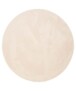 Teppich Rund Flauschig Kurzflor - Plush Creme - overzicht, thumbnail