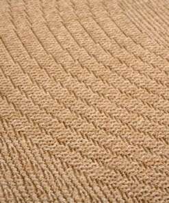 Outdoor Teppich Rund Jute Optik - Sunset Spirit Beige/Weiß - close up, thumbnail