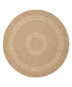 Outdoor Teppich Rund Jute Optik - Sunset Spirit Beige/Weiß - overzicht