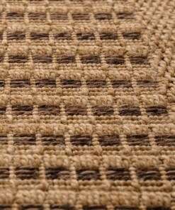 Balkonteppich Jute Optik - Boho Stripe Beige/Braun - close up