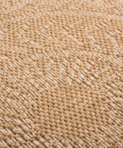 Outdoor Teppich Jute Optik - Boho Mandala Beige/Weiß - close up