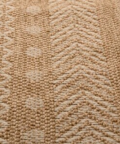 Outdoor Teppich Jute Optik - Boho Mandala Beige/Weiß - close up