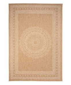 Outdoor Teppich Jute Optik - Boho Mandala Beige/Weiß - overzicht