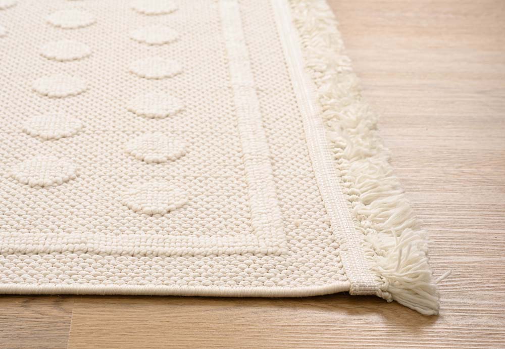 Teppich - Knit Dots Weiß - close up Teppich - Knit Dots Weiß - close up